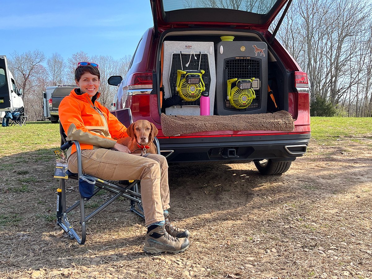 hanging out during a field trial